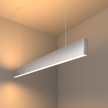 Линейный светодиодный подвесной двусторонний светильник 103см 40Вт 3000К черная шагрень 101-200-40-103