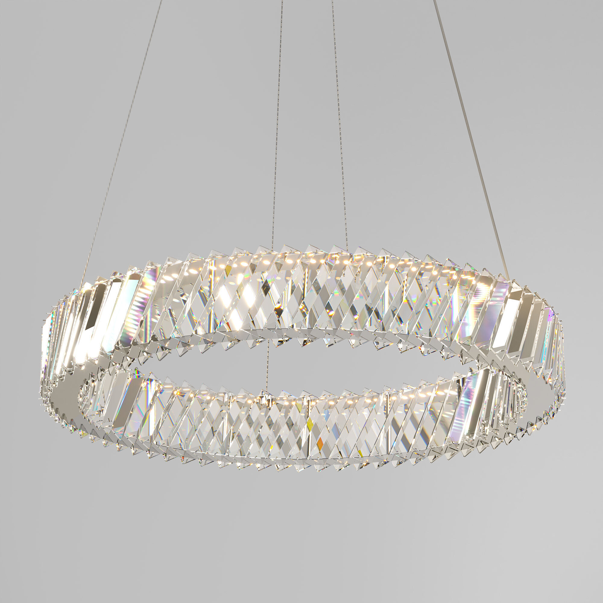Подвесной светильник Eurosvet 101004 LED никель хрусталь Strotskis