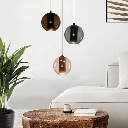 Подвесной светильник Eurosvet 50258/3 LED дымчатый/ бежевый/ шоколад - фото