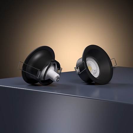 Светильник встраиваемый Andi GU10 черный IP44 25061/01 Elektrostandard - фото