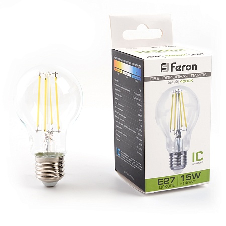 Лампа светодиодная Feron LB-615 Шар E27 15W 175-265V 4000K - фото