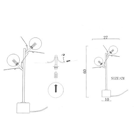 Настольная Лампа Matisse Tab Multicolored Imperiumloft 191873-26 - фото