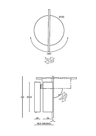 Настенный светильник (бра) Maytoni Nuance MOD180WL-L4W3K - фото