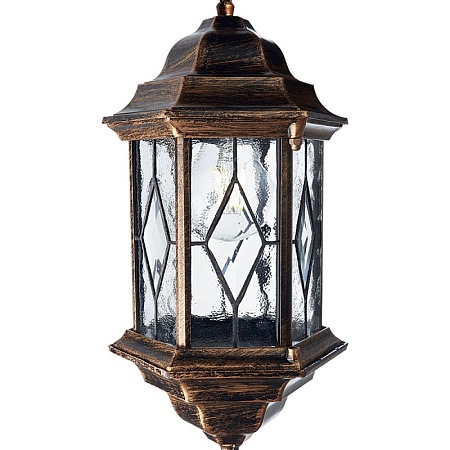 Светильник садово-парковый Feron PL125 шестигранный на цепочке 60W E27 230V, черное золото - фото