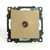 Розетка телевизионная 1-местная (механизм), STEKKER, GLS00-7108-08, 75 Ом, 5-862МГц, серия Катрин, золото