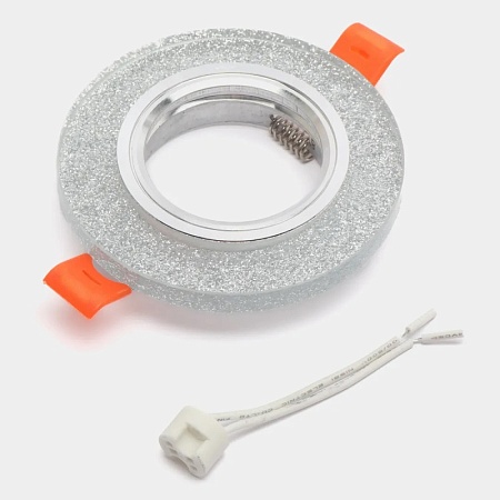 Светильник встраиваемый Feron DL8060-2 потолочный MR16 G5.3 мерацющее серебро - фото