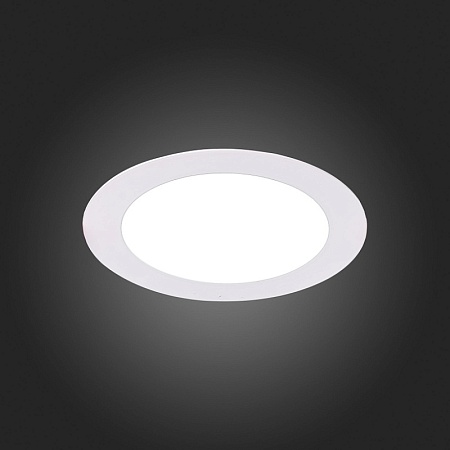 Св-к встр. Белый LED 1*8W 3000K 640Lm Ra80 110° IP20 D120xH30 220-240V ST210.538.08 - фото