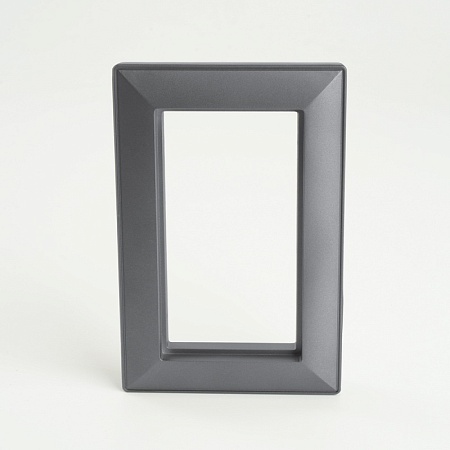 Рамка  2-местная (без перемычки),  пластик, STEKKER, PFR00-7012-06, серия Катрин, графит - фото