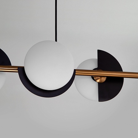 Подвесной светильник Eurosvet 70149/4 черный/латунь Smart - фото