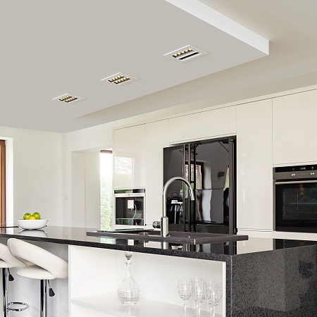 Встраиваемый точечный светодиодный светильник 9923 LED 20W 4200K белый/черный Elektrostandard - фото