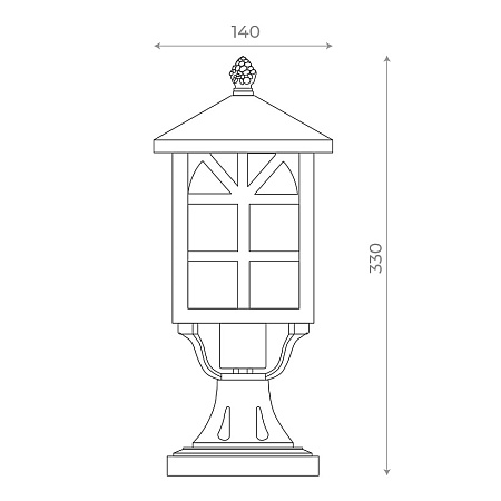 Светильник уличный наземный ST-Luce Черный/Черный, Прозрачный E27 1*60W SL084.405.01 - фото