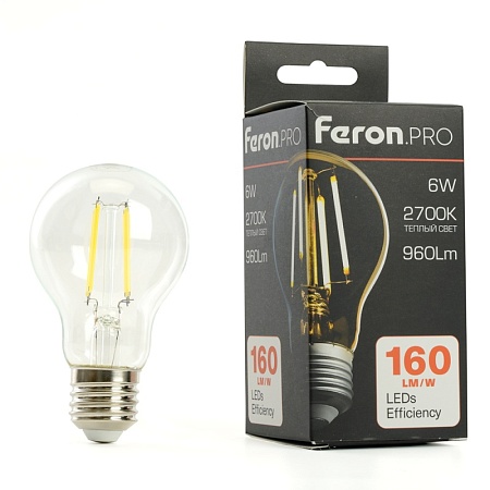 Лампа светодиодная Feron.PRO LB-1106 Шар E27 960LM 6W 175-265V 2700K - фото