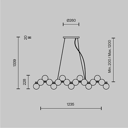 Подвесной светильник Maytoni Dallas MOD547PL-25BS - фото