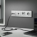 Накладка для розетки HDMI серебряный рифленый WL09-HDMI-CP - фото