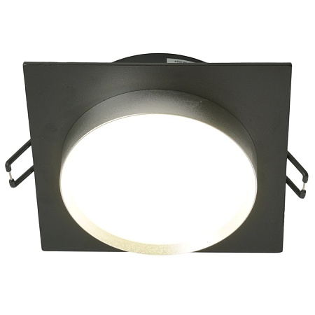 Светильник встраиваемый Feron DL506 потолочный GX53 черный + серебро квадрат - фото