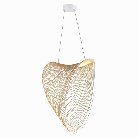 Светильник подвесной ST-Luce Белый/Древесный LED 1*32W 4000K SL6900.503.32 - фото