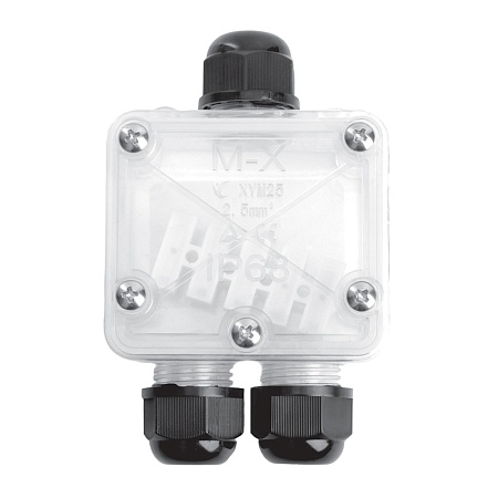 Коробка распределительная STEKKER  LD538 водонепроницаемая на 3 выхода, 450V, 110х70х35, прозрач - фото