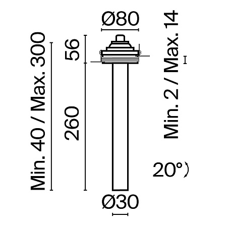 Встраиваемый светильник Technical Focus T C140TRS-L300-7W3K-B - фото