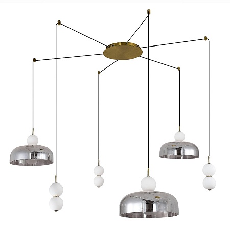 Светильник подвесной ST-Luce Золотистый/Молочно-Белый,Прозрачно-Дымчатый LED 1*42W SL6112.202.42 - фото