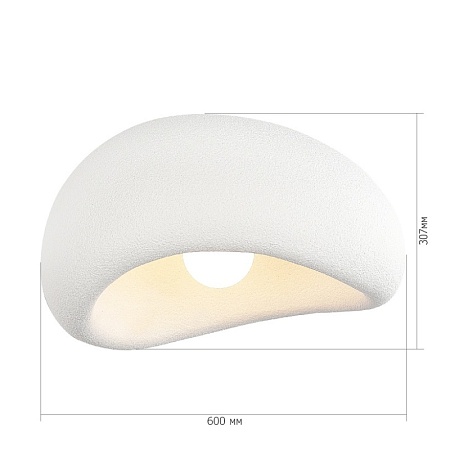 Светильник потолочный ST-Luce белый/белый E27 1*60W SL1522.512.01 - фото