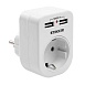 Переходник сетевой с/з c 2 USB 2,1А, STEKKER ADP16-24-20, 250В, 16A, IP20, белый - фото