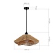 Светильник подвесной бежевый/черный E27 1*40W SLE6023-603-01 - фото