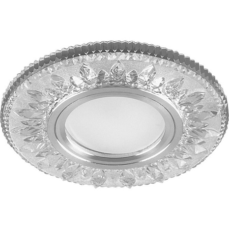 Светильник встраиваемый с белой LED подсветкой Feron CD903 потолочный MR16 G5.3 белый - фото