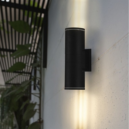 Светильник уличный настенный ST-Luce Черный/Черный LED 2*5W 4000K SL561.401.02 - фото