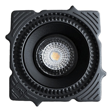 Св-к встр. светодиодный в натяжной ПВХ потолок Черный LED 1*7W 4000K 560Lm Ra80 60° IP2 ST753.448.07 - фото