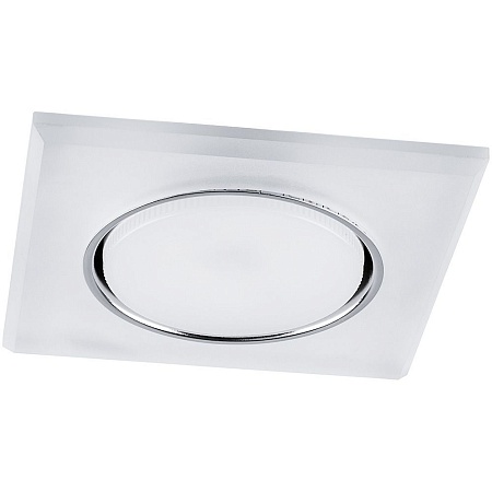Светильник встраиваемый с белой LED подсветкой Feron CD5022 потолочный GX53 без лампы, белый матовый - фото
