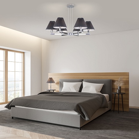 Подвесной светильник Eurosvet 60136/6 хром/графит - фото