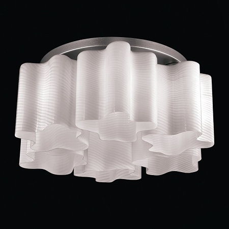 Люстра потолочная ST-Luce Серебристый/Белый с полосками E27 6*60W SL117.502.06 - фото