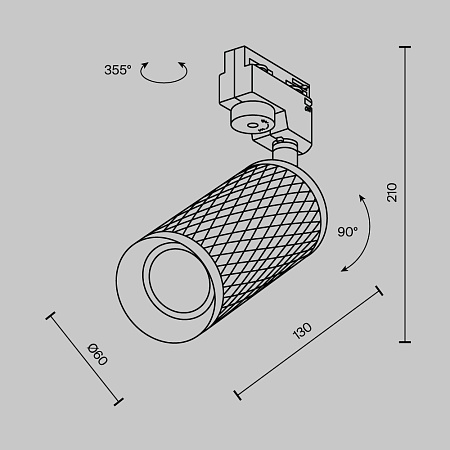 Трековый светильник Technical TR011-1-GU10-W - фото