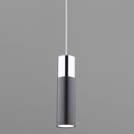 Подвесной акцентный светильник Eurosvet 50135/1 LED хром/черный - фото
