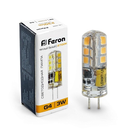 Лампа светодиодная Feron LB-422 G4 3W 12V  2700K - фото