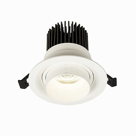 Св-к встр. Zoom Белый LED 1*12W 4000K 960Lm Ra90 15°-60° IP20 D115xH95 170-240V ST701.548.12 - фото