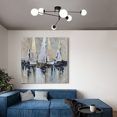 Потолочный светильник Eurosvet 30181/6 черный - фото