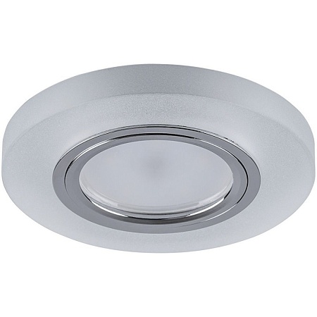 Светильник встраиваемый с белой LED подсветкой Feron CD8060 потолочный MR16 G5.3 белый матовый - фото
