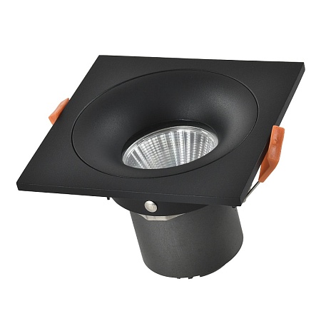 Св-к встр. Черный LED 1*10W 3000K 700Lm Ra>90 60° IP44 L100xW100xH66 85-265V ST259.438.10 - фото