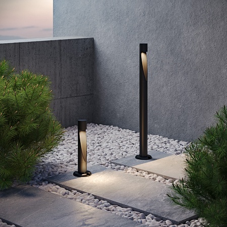 Светильник садово-парковый светодиодный Recess черный 35177/F черный Elektrostandard - фото