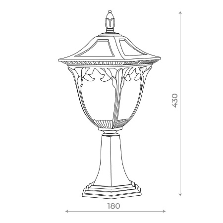Светильник уличный наземный ST-Luce Кофейный/Кофейный, Прозрачный E27 1*60W SL083.705.01 - фото