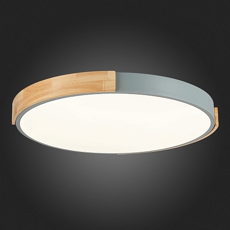 Светильник потолочный Серый, Светлое дерево/Белый LED 1*40W 3000K/4000K/6000K SLE201372-01 - фото