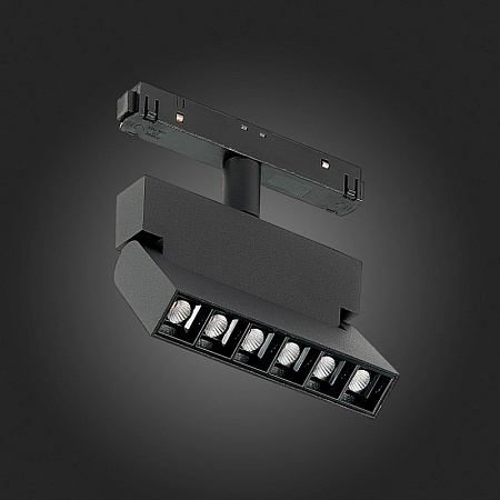 Магнитный трековый светильник Черный LED 1*6W 4000K 532Lm Ra>90 36° IP20 L120xW22xH134 ST362.446.06 - фото