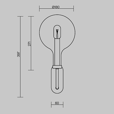 Настенный светильник (бра) Maytoni Status MOD333WL-01BS - фото