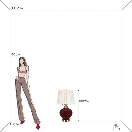 10267T/L Настольная лампа LOFT IT Ruby - фото