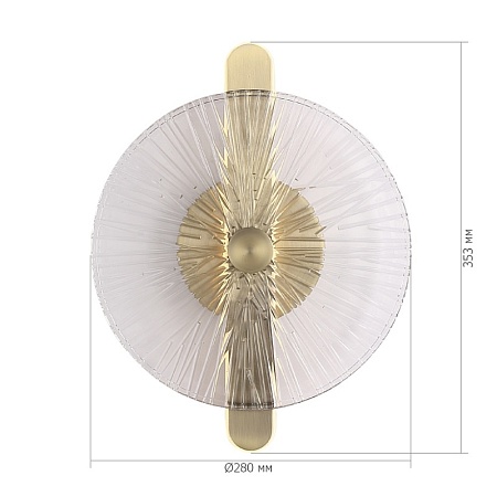 Светильник настенный ST-Luce бронза/прозрачный LED 1*11W 4000K SL6141.301.01 - фото