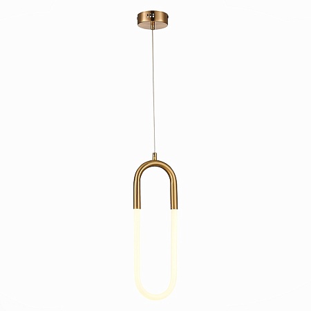 Подвес ST-Luce Латунь/Латунь, Белый LED 1*14W 3000K SL1579.303.01 - фото