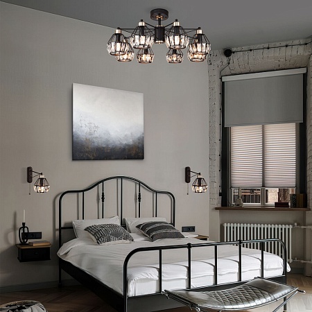 Настенный светильник Eurosvet 70075/1 черный - фото