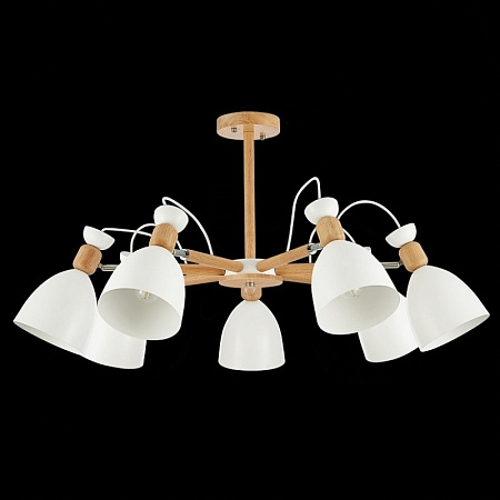 Светильник потолочный Светлое дерево, Белый/Белый E27 7*60W SLE103802-07 - фото