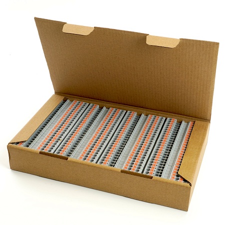 Зажим пружинный, 3-проводной проходной ЗНИ - 2,5 , JXB PT 2.5 TW , серый LD573-1-25 - фото